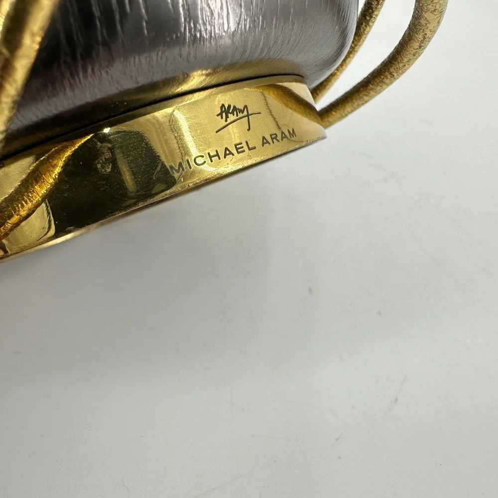 Michael Aram Serpent Metal Trinket Tray Gold Snake Stainless Steel Catchall Bowl